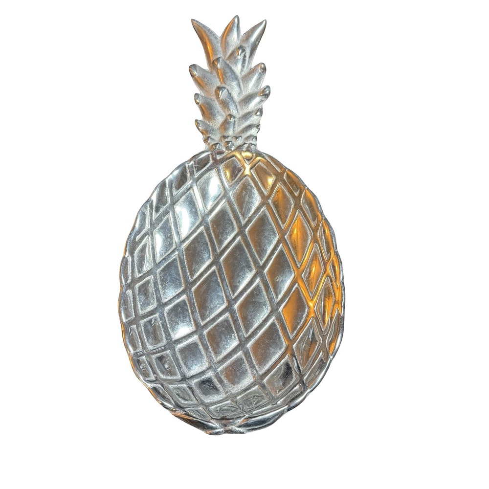 Wilton Armetale Pineapple Large‎ Dish Silver Pewter Finish Serving Bowl USA